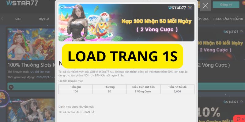 Tốc độ tải trang siêu nhanh, không gặp trình trạng giật lag