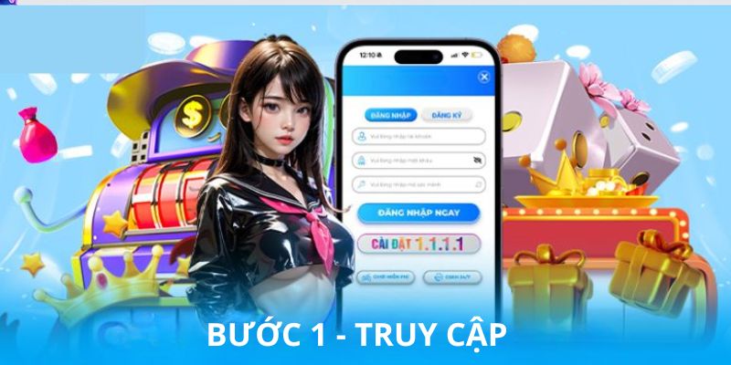 Bước 1 thành viên vào nhà cái bằng đường link chính thức