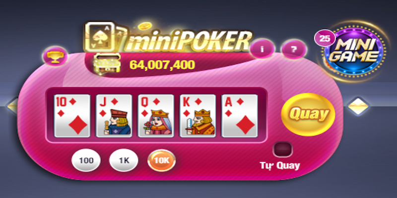 Các bước để tham gia chơi mini poker